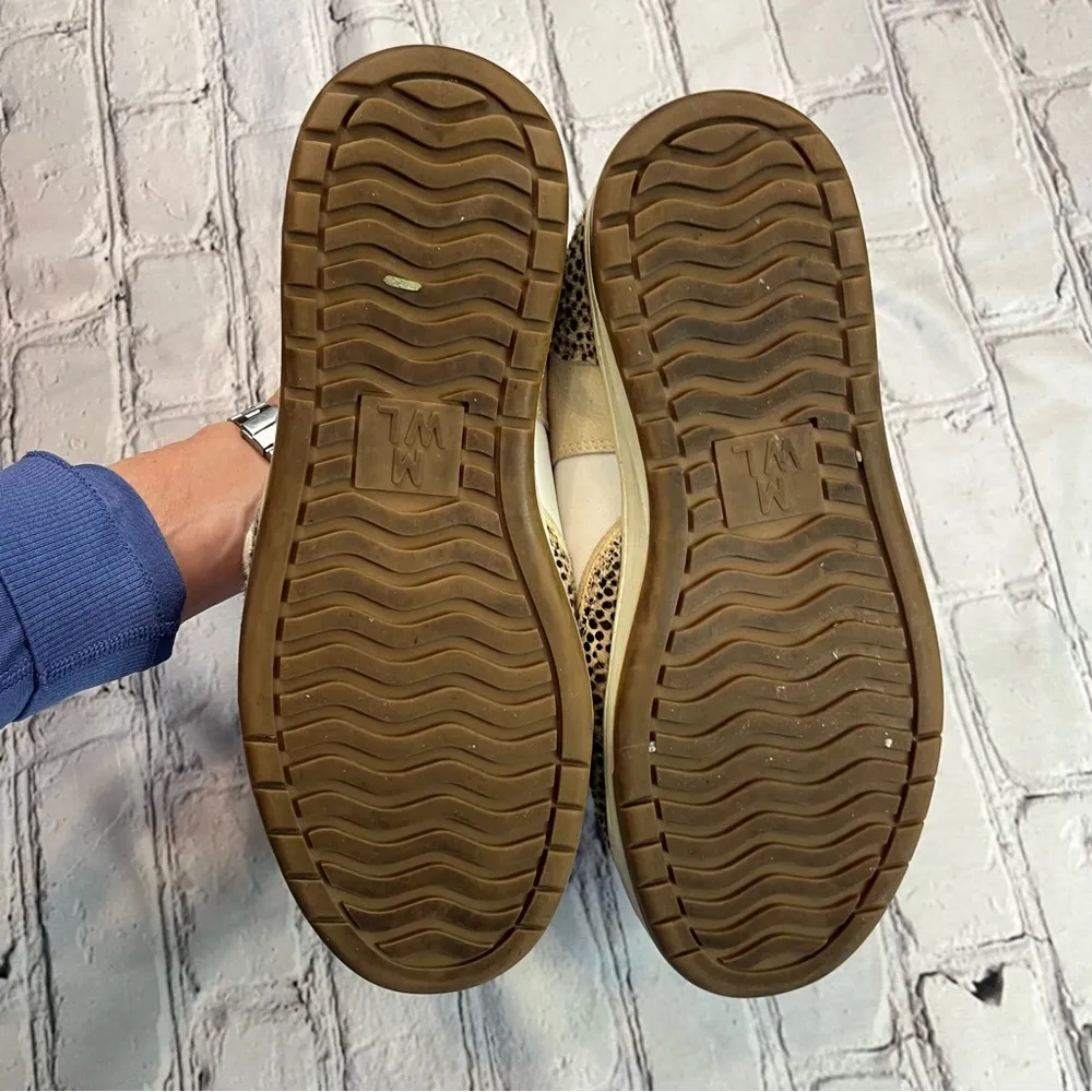 Madewell Sneakers Womens 7.5 Men’s 6 Casual Shoes Leopard Print Trim - Image 8