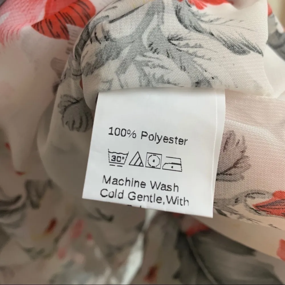 SHEIN sheer floral print tassel hem kimono XS - Image 11