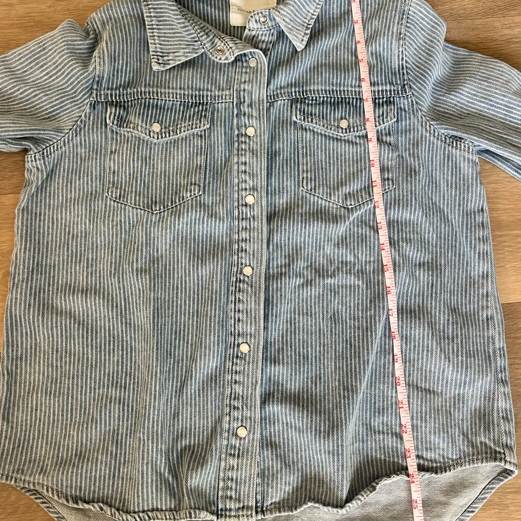 Thread & Supply Striped Denim Button - Image 7