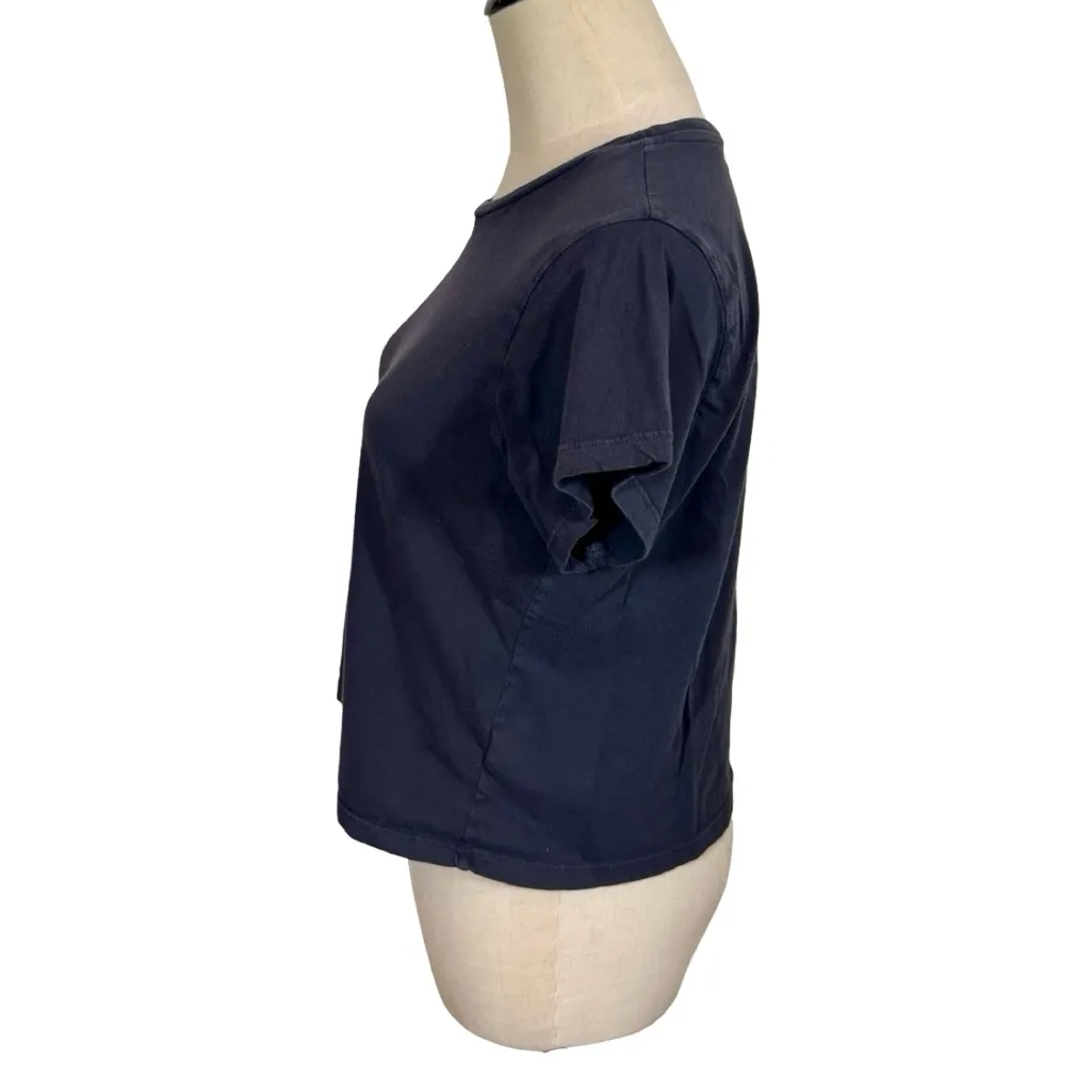 Belen Cindy Cropped Tee in Vintage Black Made in USA - Image 5