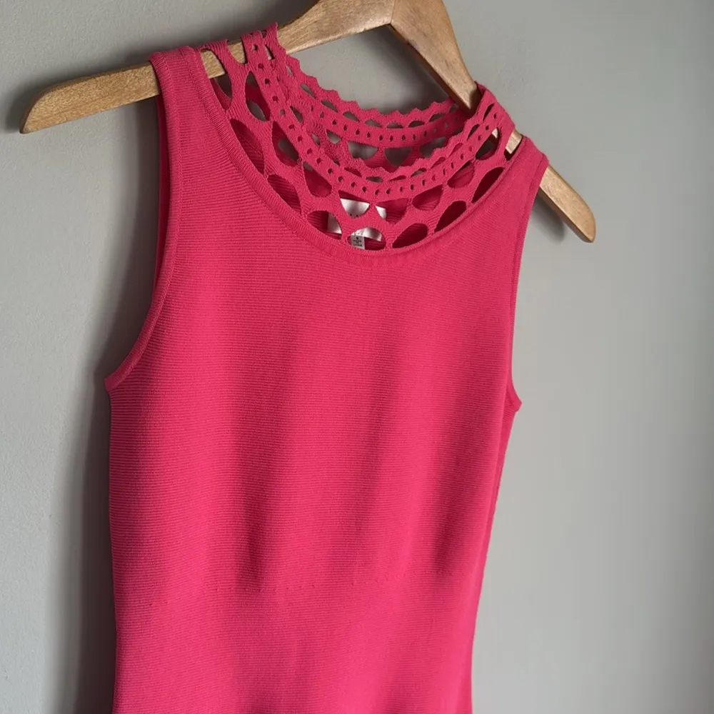Milly Cutout Swing Dress In Fuchsia - Image 7