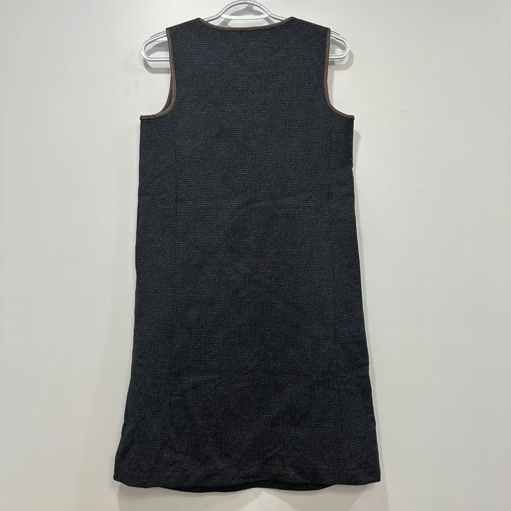 J Mclaughlin Dinah Dress XS‎ NWT $238 Knit Sleeveless Black Brown Career Modest - Image 7