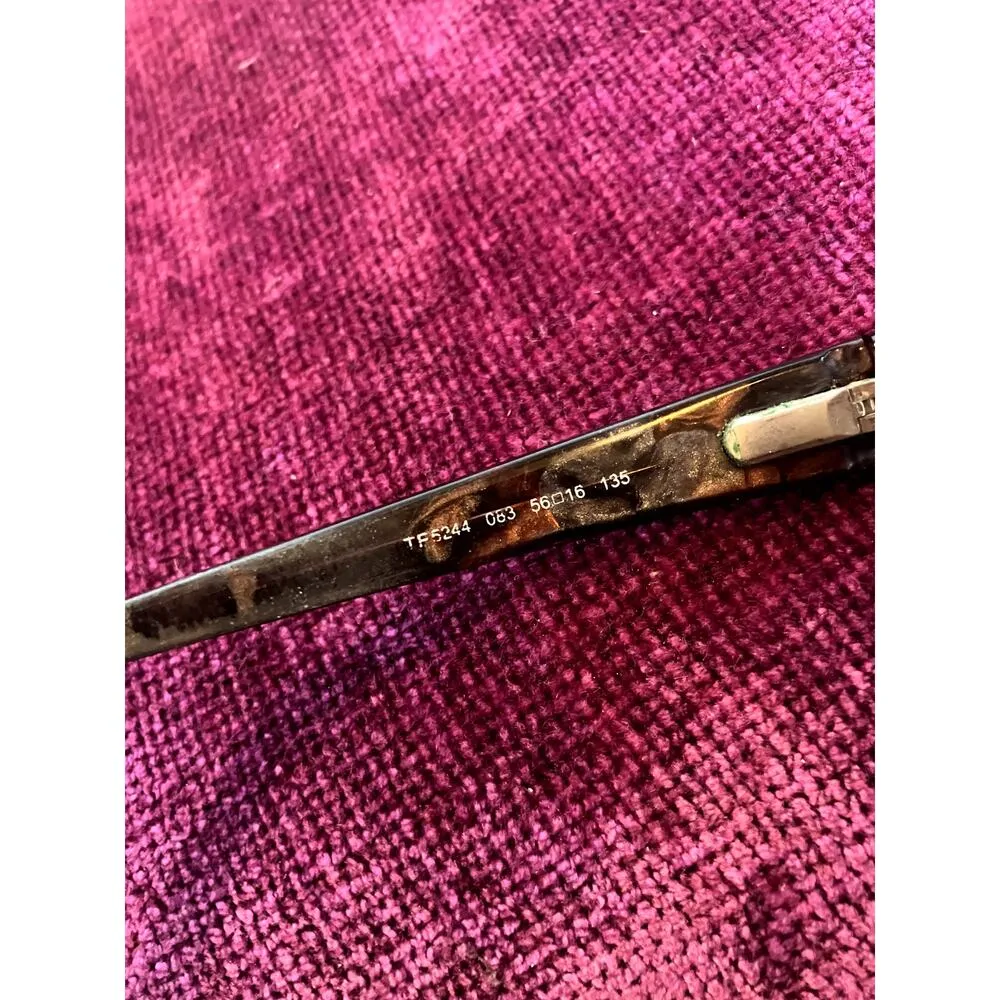 TOM FORD 90's Glasses Eyeglass Frames Floral Plum Purple AS-IS w Discoloration - Image 6