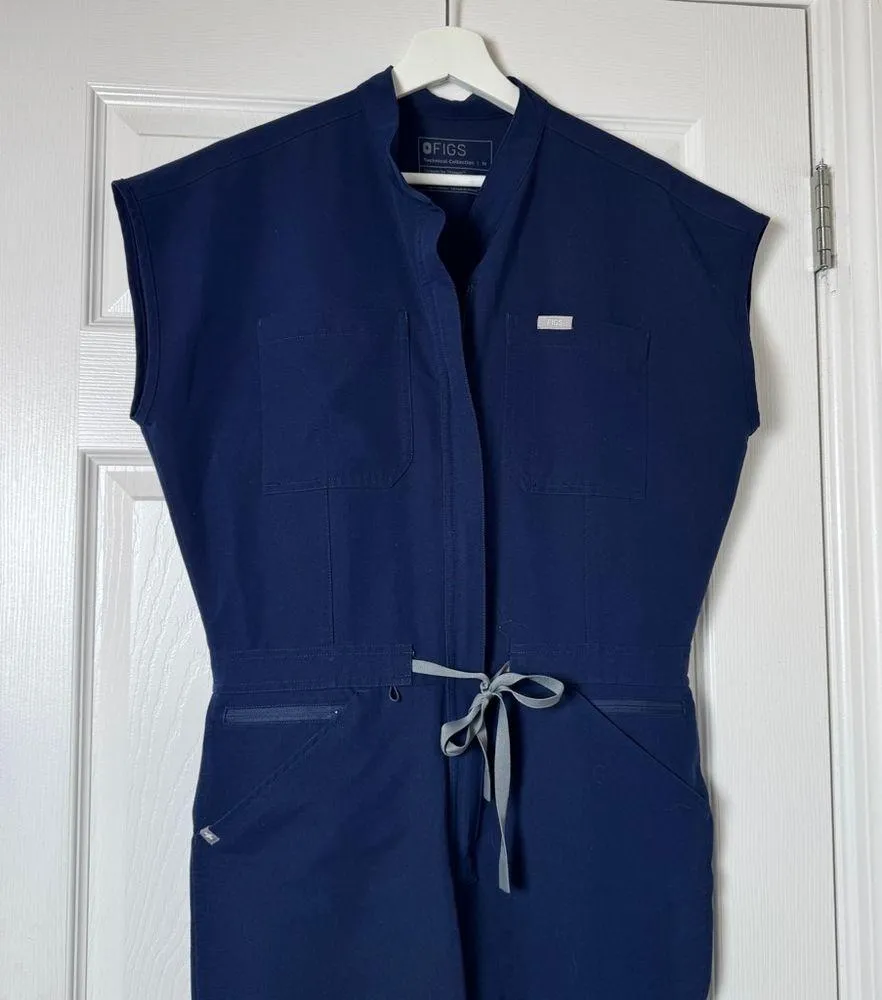 FIGS  Blue Jogger Scrub Jumpsuit size Medium - Image 3
