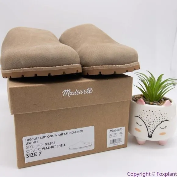 NEW Madewell The‎ Layne Clog Mule in Nubuck and Shearling, 7 - Image 16