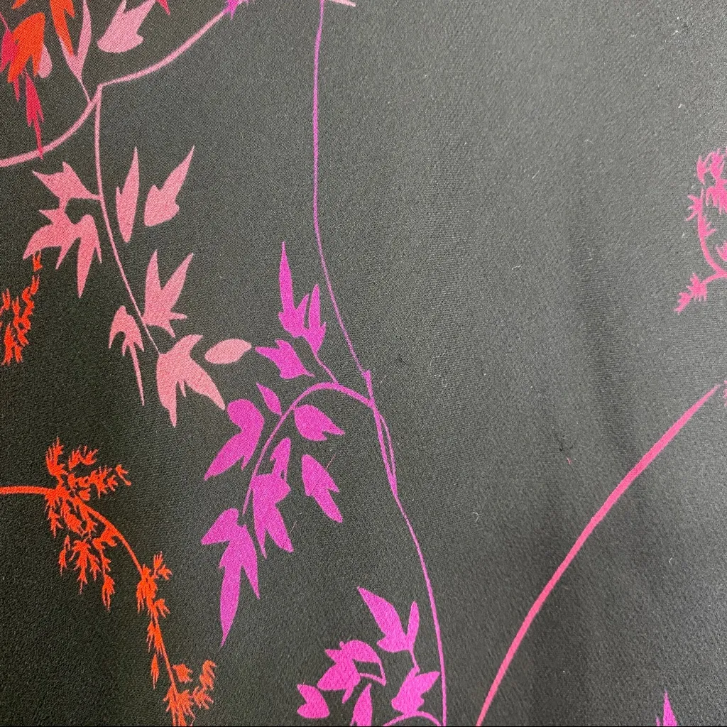 ICE Y2K Trendy Silk Floral Kimono Sleeve Floral Foliage Leaf Dress 10 *FLAWED* - Image 11