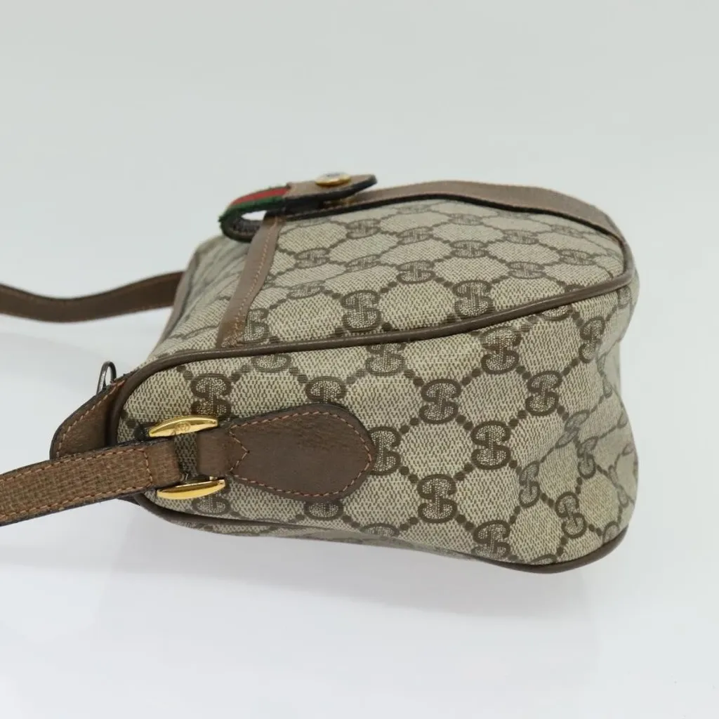GUCCI GG Supreme Web Sherry Line Shoulder Bag PVC Beige 89 02 032 Authentic - Image 12