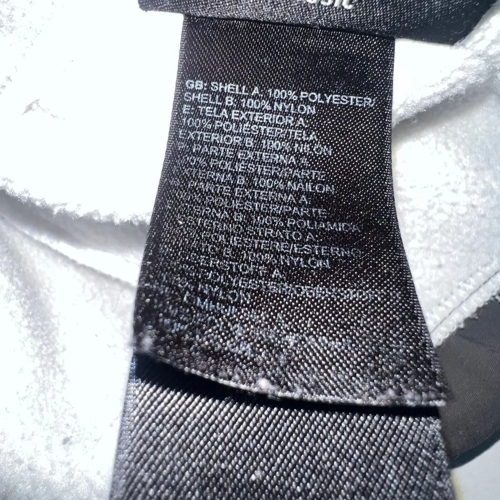 The North Face Denali Fleece Jacket Womens Size S White Gray Polartec Zipper - Image 5