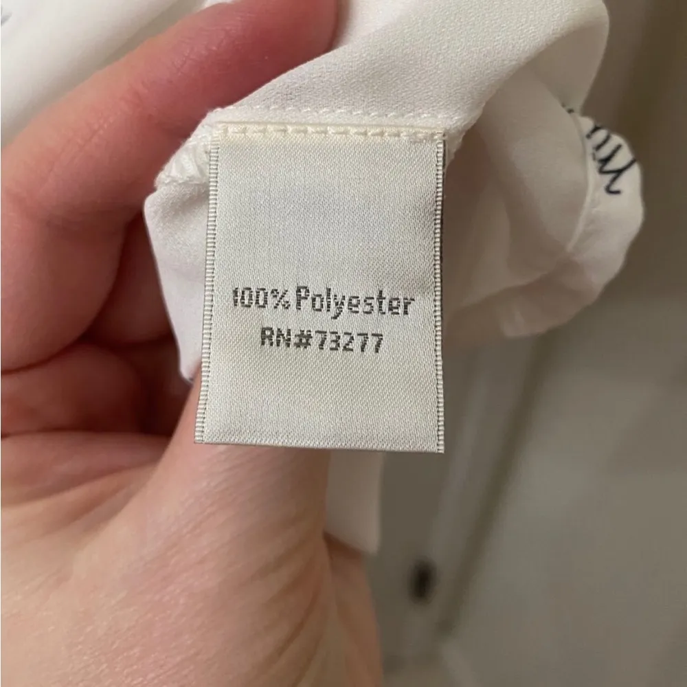 LC Lauren Conrad Disney White Sleeveless XS Blouse Bow & Minnie Mickey - Image 6