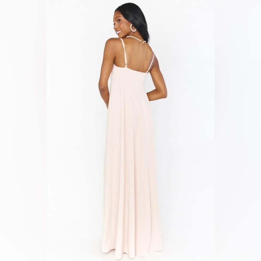 Show Me Your Mumu Madrid Gown Dusty Blush Stretch Bridal Formal Size Large NEW - Image 3