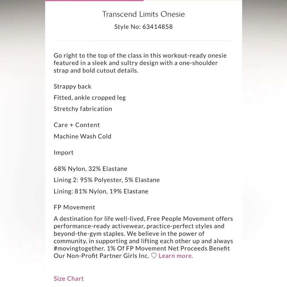 NWT fp movement transcend limits onesie Black Size XS - Image 6