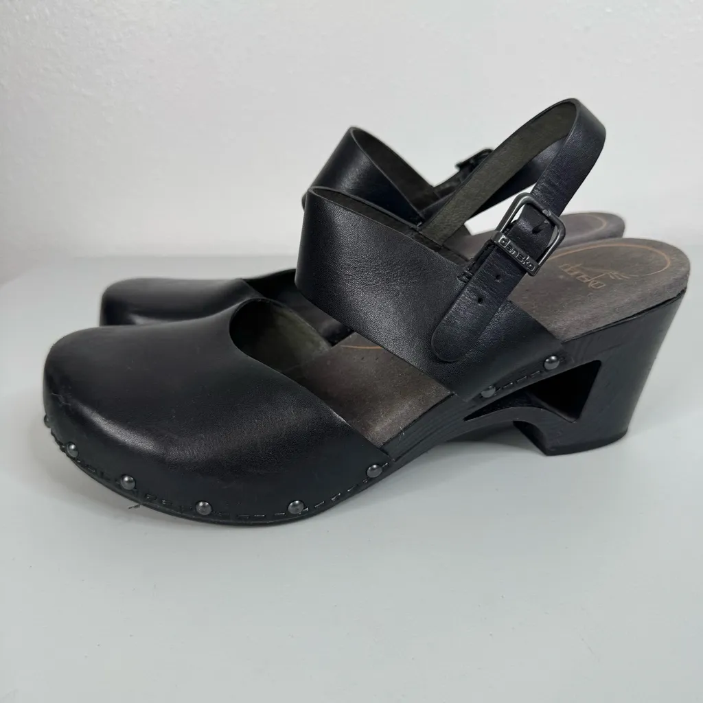 Dansko‎ Thea Black Cut Out Heel Clog Sandals Size 42 - Image 3