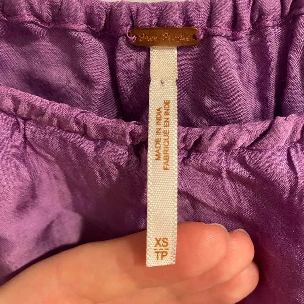 Free People Purple off the shoulder dress with lace detailing - Image 2