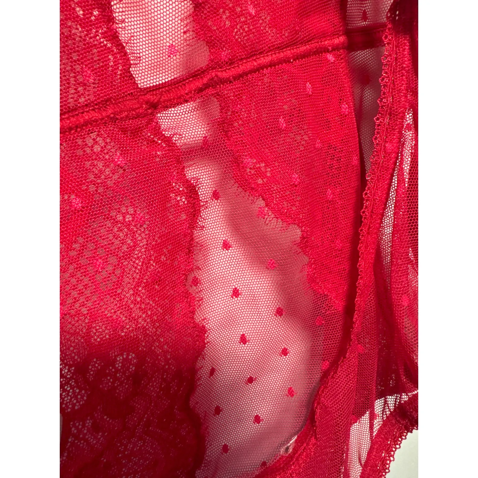 Brand New INC International Concepts Red Lace One Piece Bodysuit Women's Large - Image 4