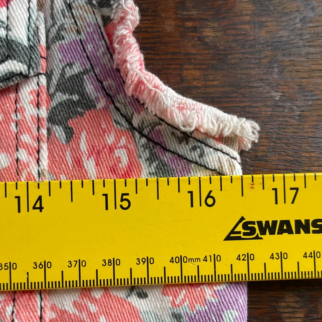 English Rose Floral Button-Down Sleeveless Top size S/M - Image 7