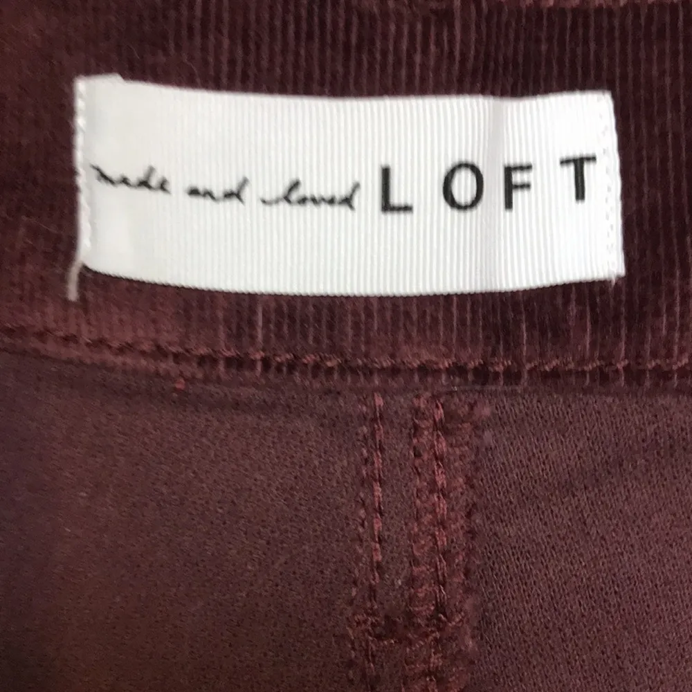 LOFT Women’s High Waist Skinny Corduroy Burgundy Purple Pants - Image 7