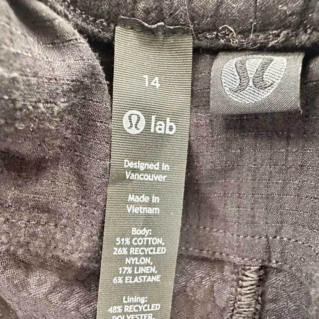 Lululemon LAB Jacquard Wide-Leg Pant 31" Leopardo Jacquard Black NEW Sz 14 $168 - Image 4