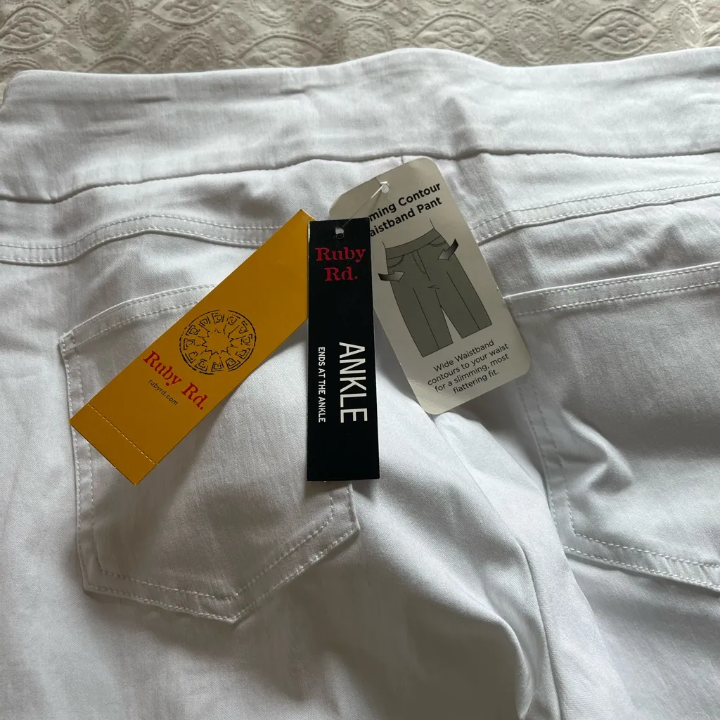 NWT: Ruby Rd. Women’s Elegant White Dress Pants size 10 - Image 9