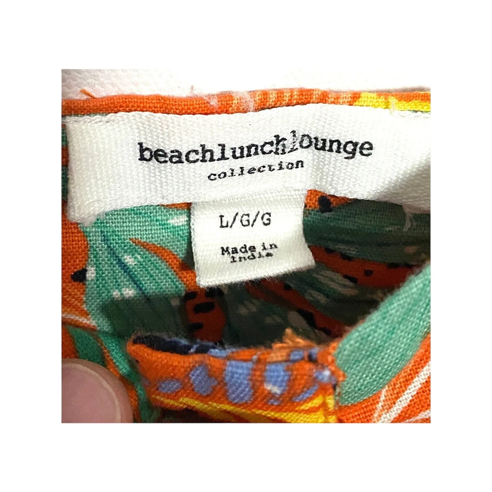 Beach Lunch Lounge Braided Strap Button Dress L Tropical Resortwear Hawaiian - Image 5