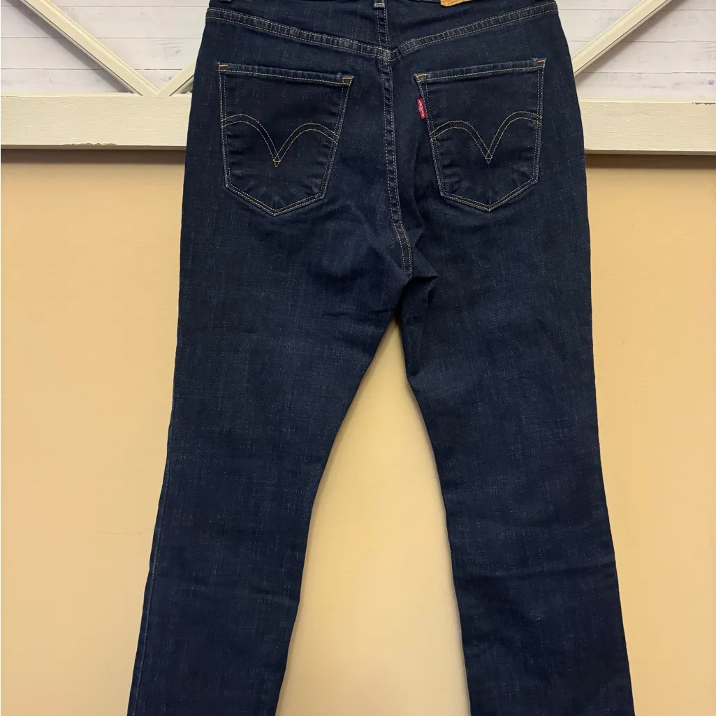 Levi's Jeans Womens 26 Classic‎ Boot Mid Rise Dark Wash Western Blue Denim - Image 3