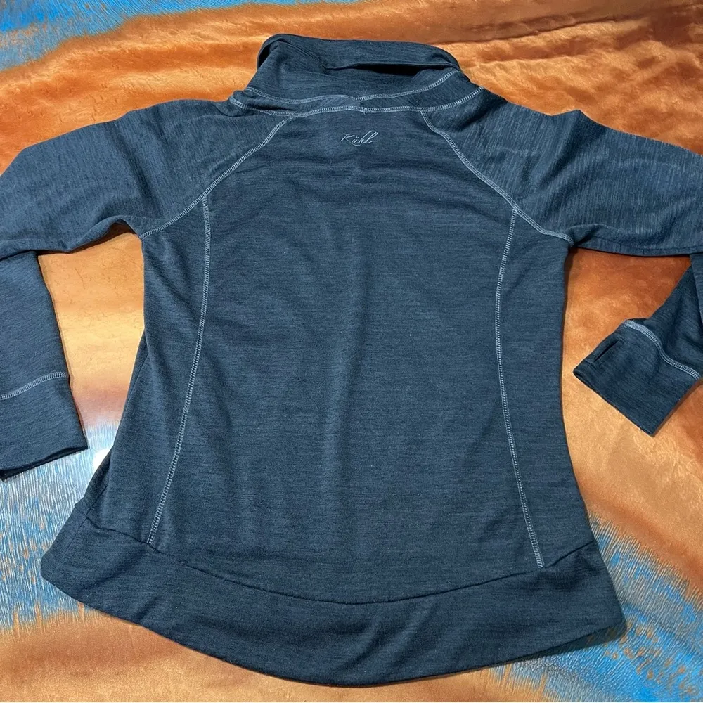 Kuhl Lea Pullover Gray size large pocket cowl neck - Image 3