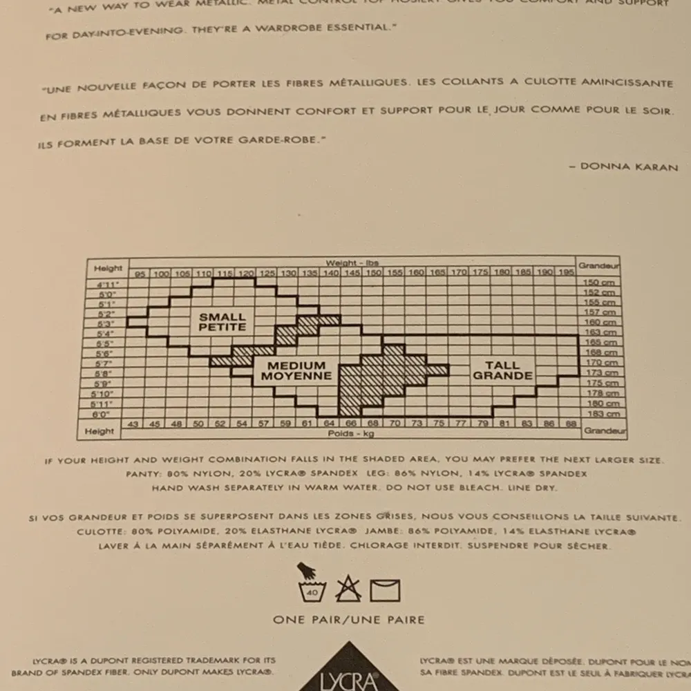 Donna Karan Pantyhose Size Small Black - Image 3