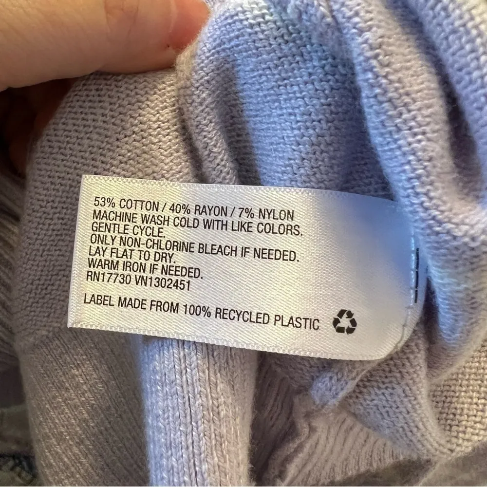 A New Day Crewneck Sweater Lavender White Stripes - Image 12