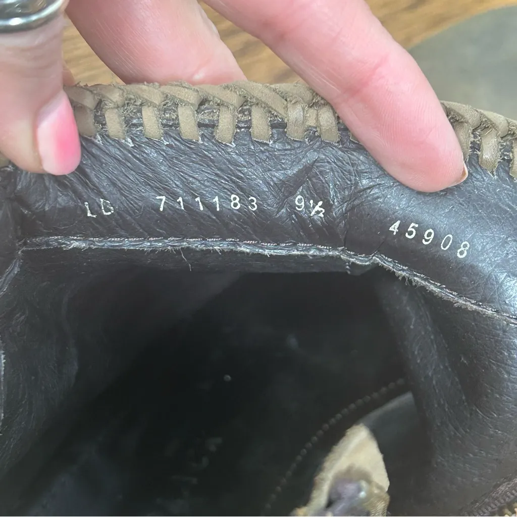 LIBERTY BLACK Alice Vegas Tan Suede Fringe Western Ankle Boots Size 9 - Image 11