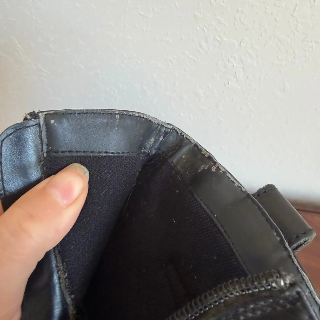 Harley Davidson Black Studded Belt Square Toe Heeled Ankle Riding Boot Women 7.5 - Image 8