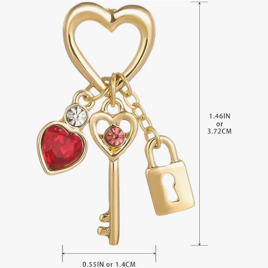 Madison Tyler Heart Earrings Dangle| Gold Heart - Image 4