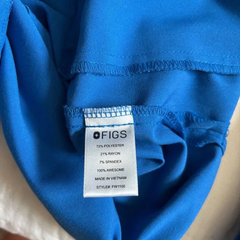 FIGS Women's Casma Three Pocket Scrub Top S Royal Blue Healthcare Medical Hospit - Image 5