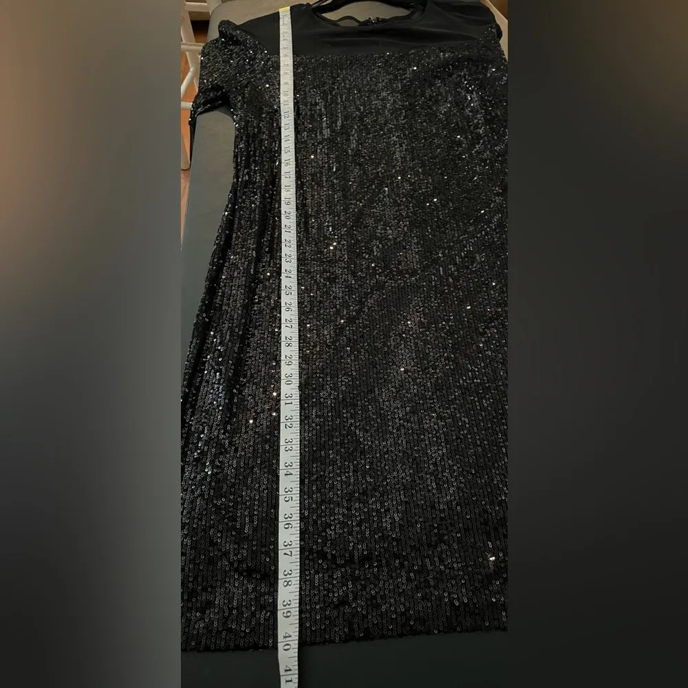 NWT R & M Richards Cocktail Black Sequins Dress Size 16W - Image 5