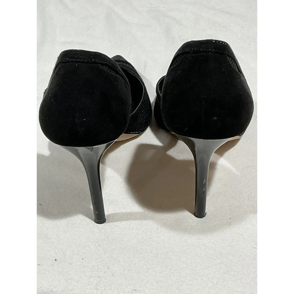 Woman’s Jlo Slip On Black Pointed Toe High Heel Pumps 7m Size 7 - Image 5