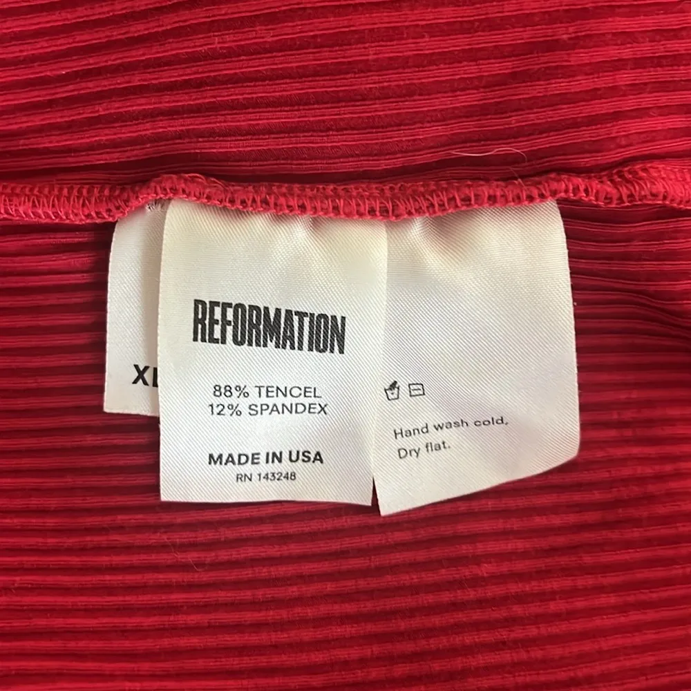 Reformation Jeanne Long Sleeve Sweater Dress in Red, EXCELLENT, Size XL - Image 14