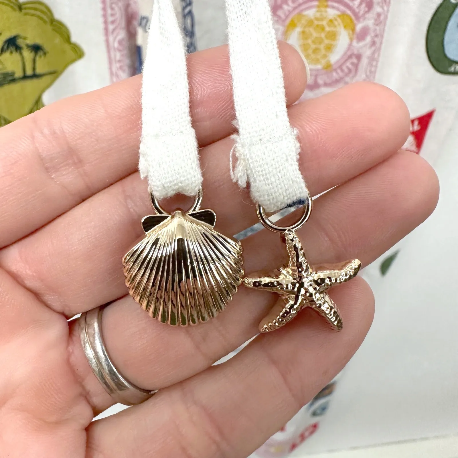 Rachel Zoe Pacific Stamps Travel Print Linen Blend Pants S - Image 3