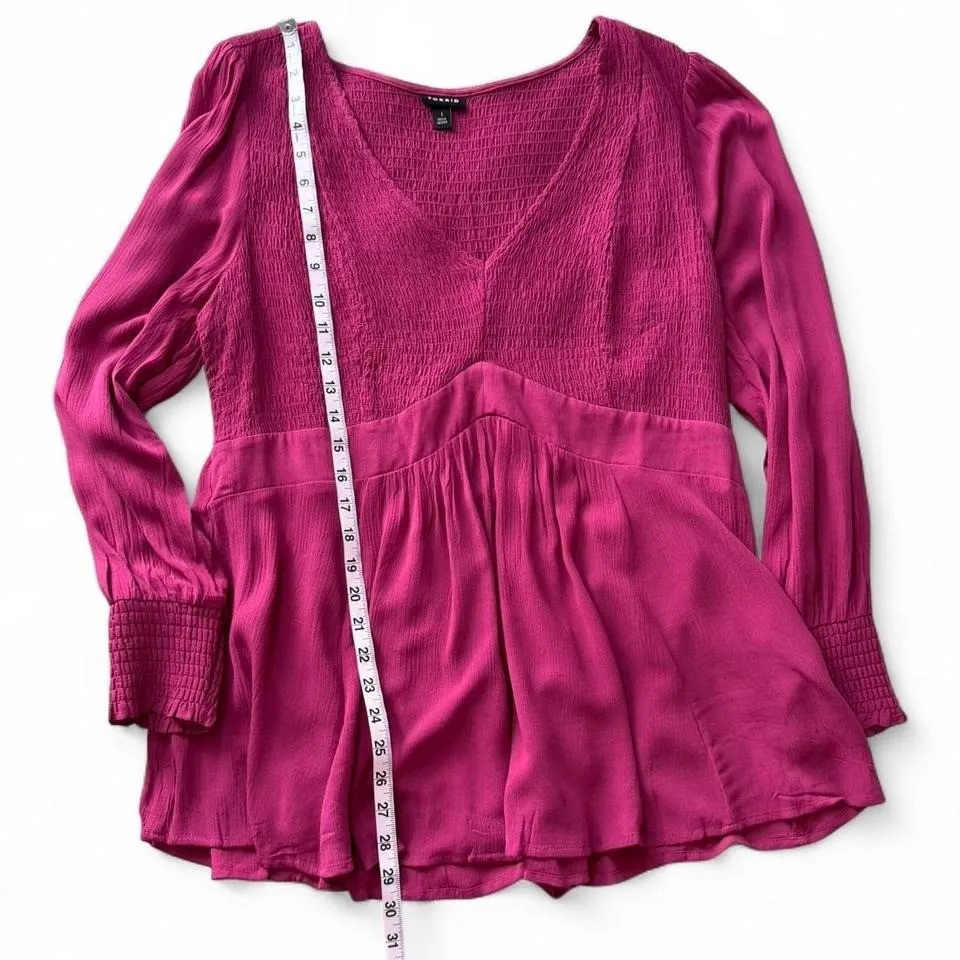 Torrid Babydoll Crinkle Gauze Smocked Top - Image 12