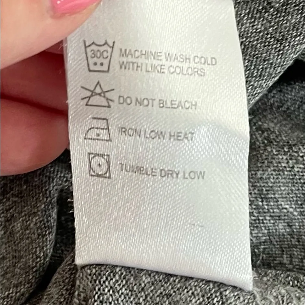 Chaser “Weekend” gray application striped sleeves loungewear sweatshirt, size L - Image 10