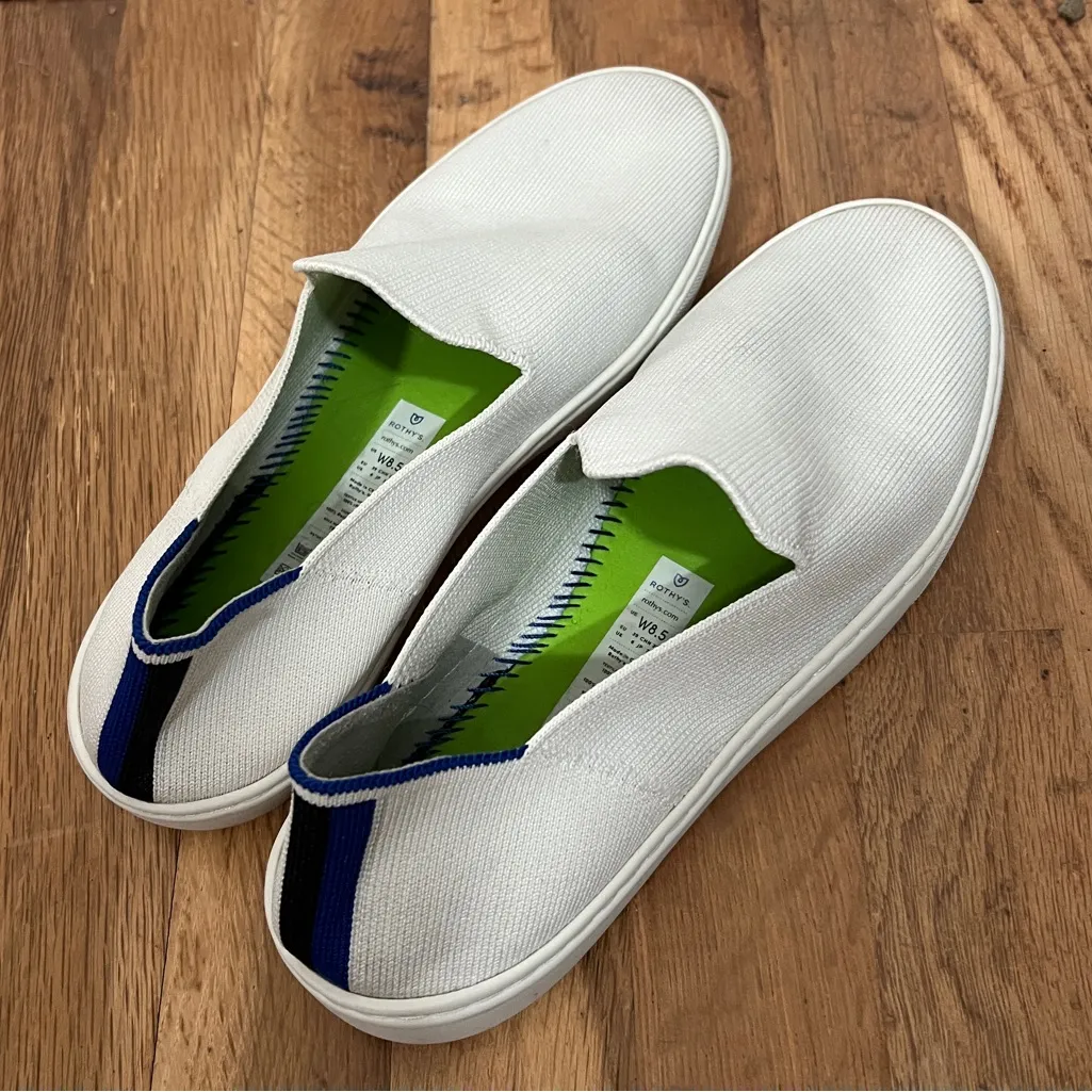 Rothy’s Original Slip On Sneaker in Bright White Size 8.5 Women’s - Image 8