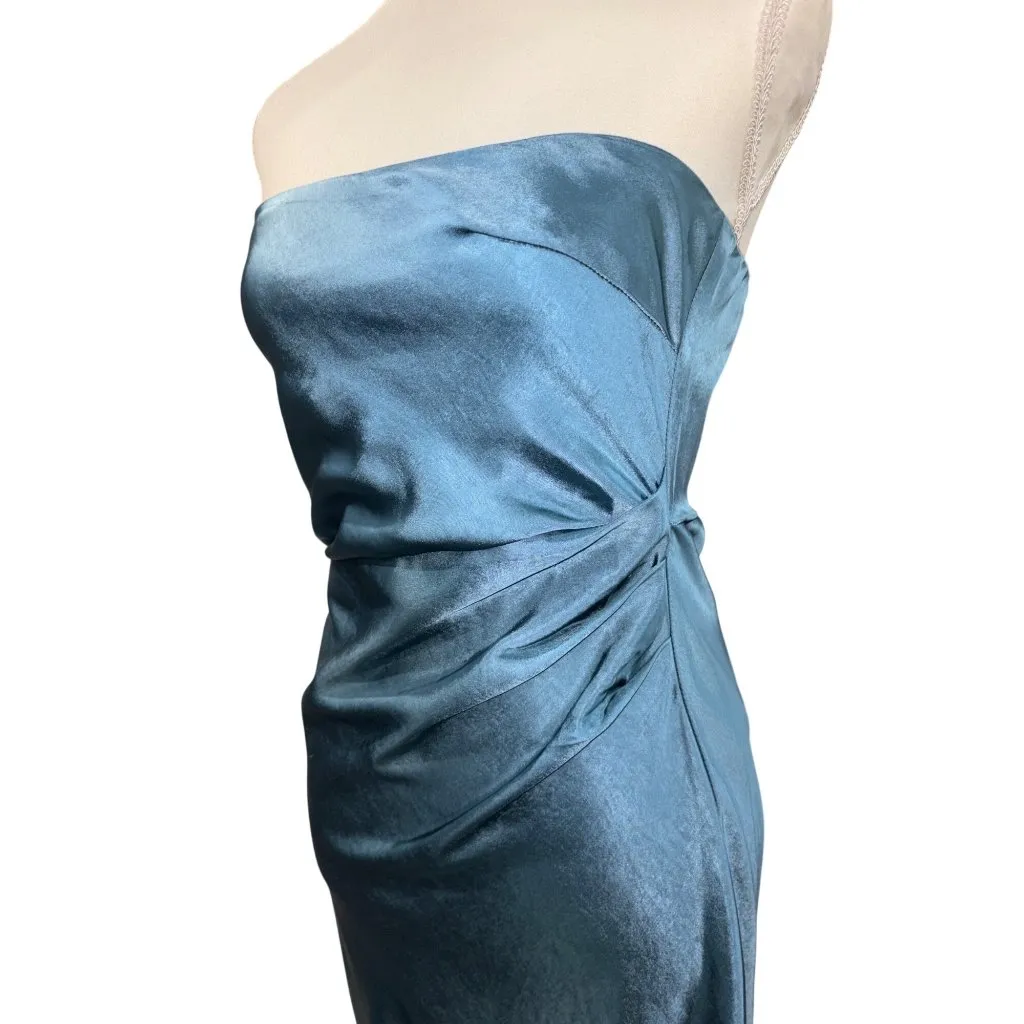 Runaway The Label Kristine Dress in Steel Medium New Womens Satin Maxi Strapless - Image 5