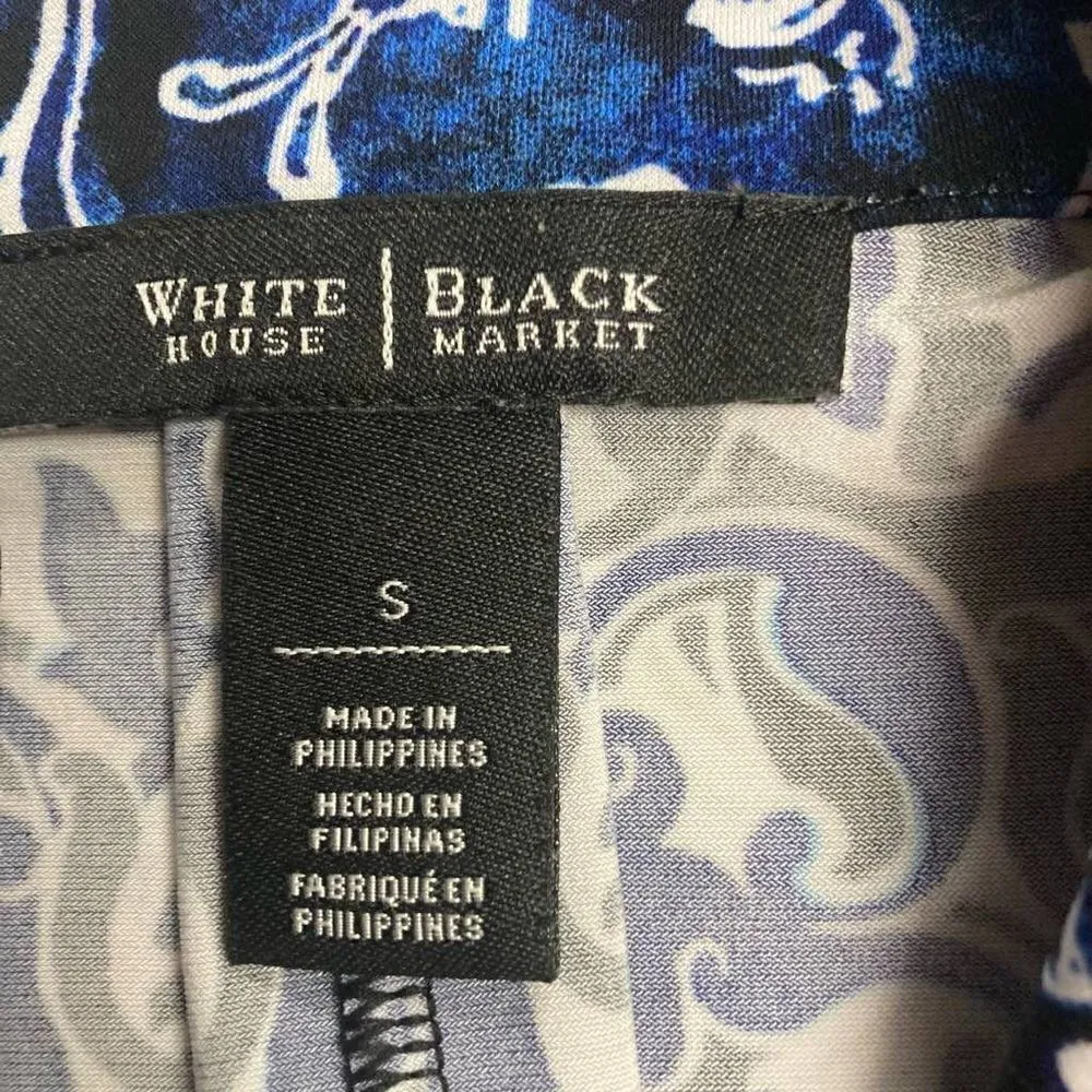 WHITE HOUSE BLACK MARKET Women’s Paisley‎ Tunic Top Dress  With Belt Size Small - Image 5