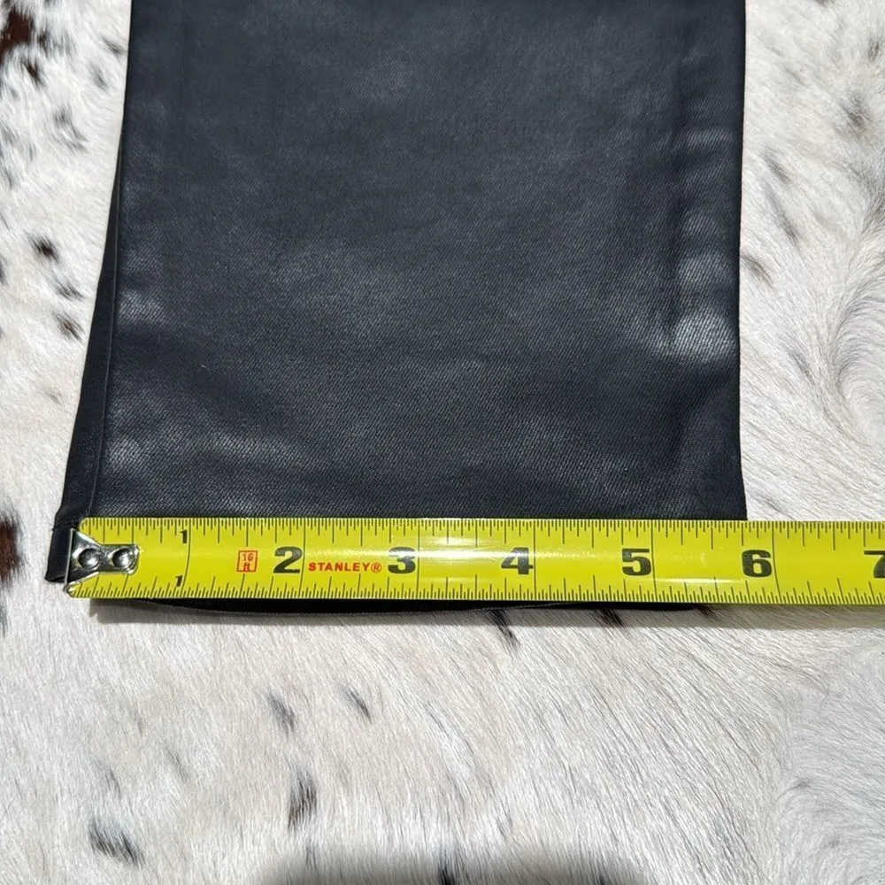 Lilly Pulitzer Eagan Black High Rise Coated Skinny Jeans D31 - Image 9