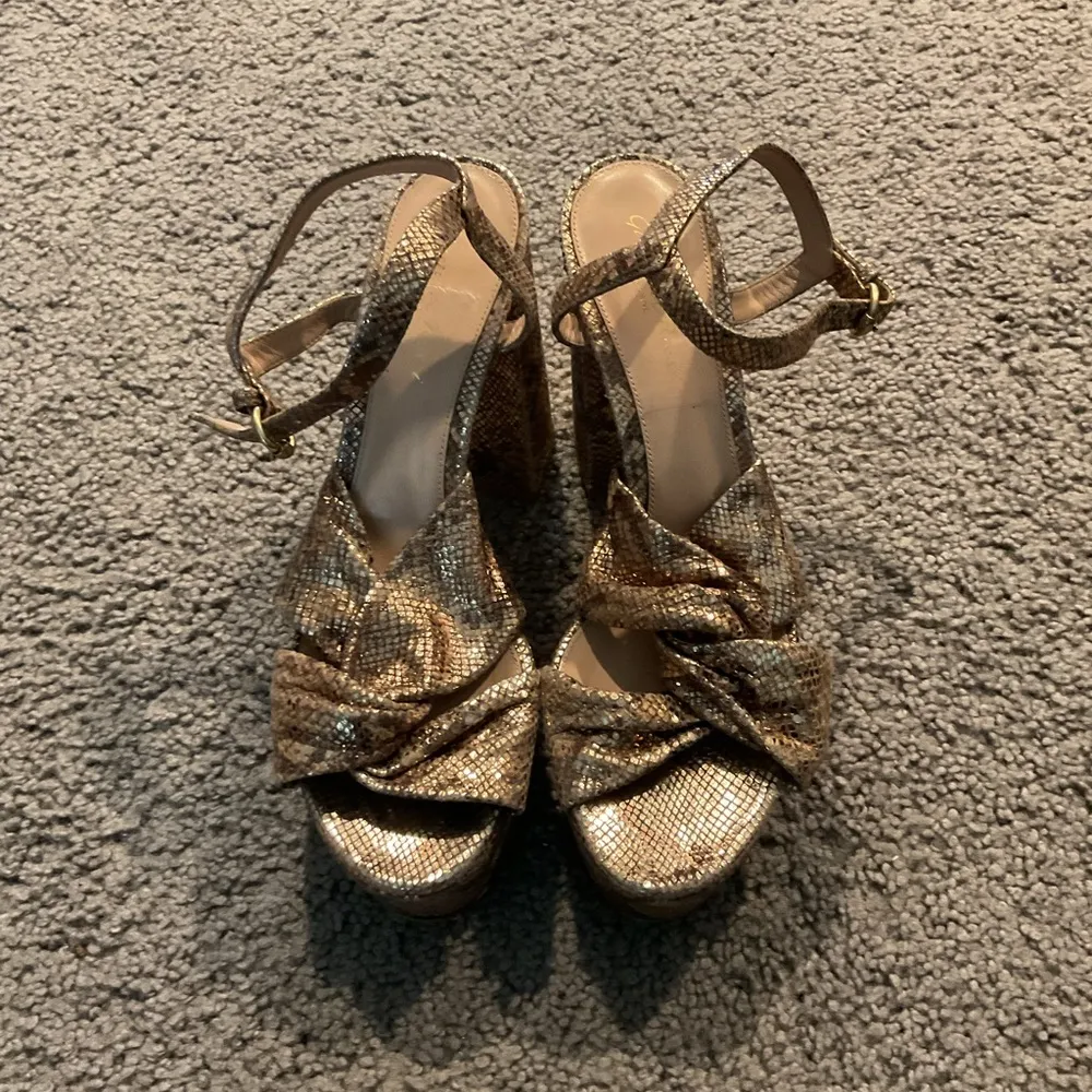 Vintage Python Snakeskin leather platform heels shoes sz 39.5 - Image 6