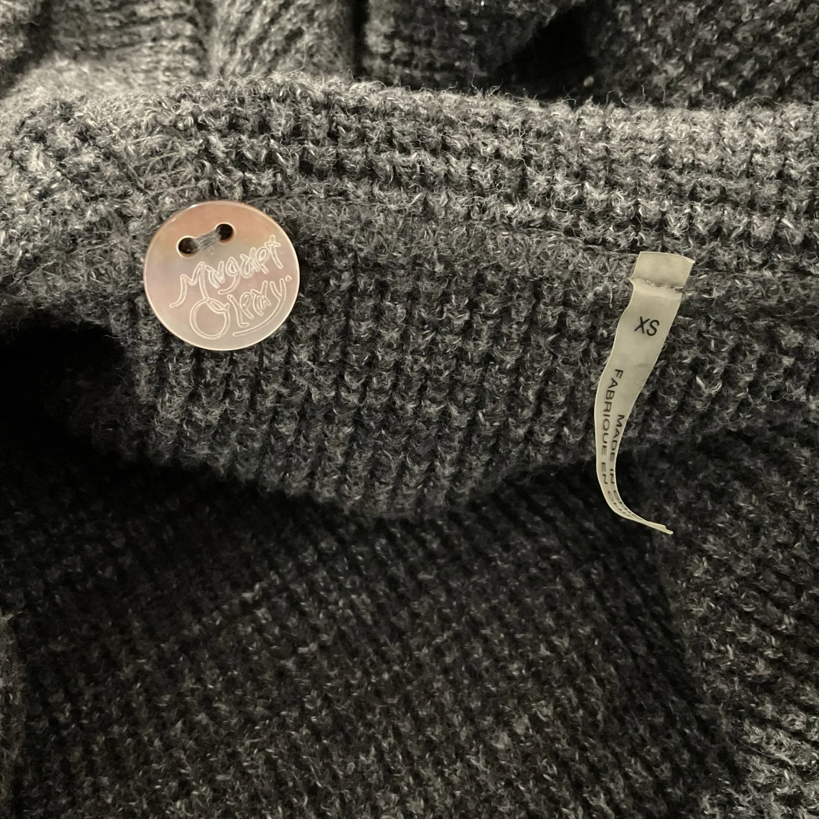 Margaret O'Leary Open Front Hooded Cardigan Sweater Thumbholes XS - Image 5