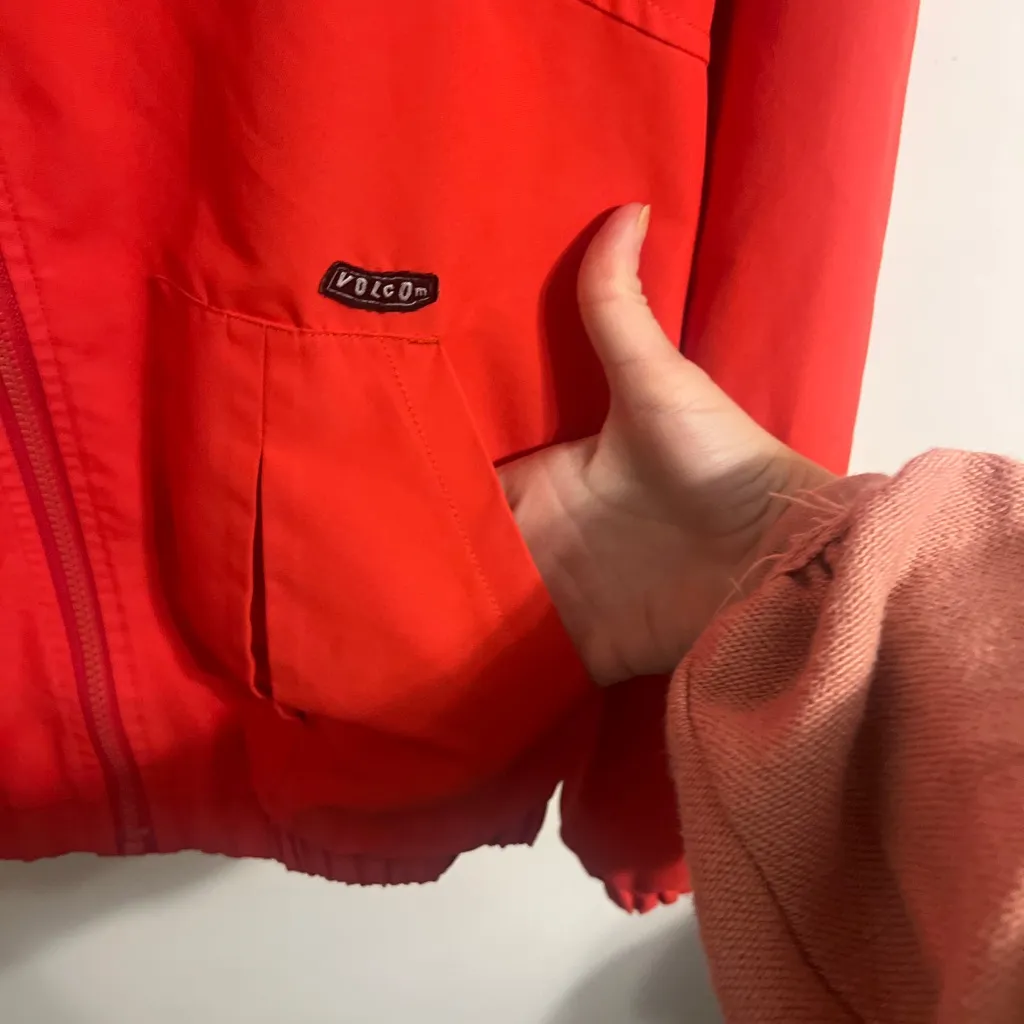 Volcom Bright Red Raincoat - Image 5