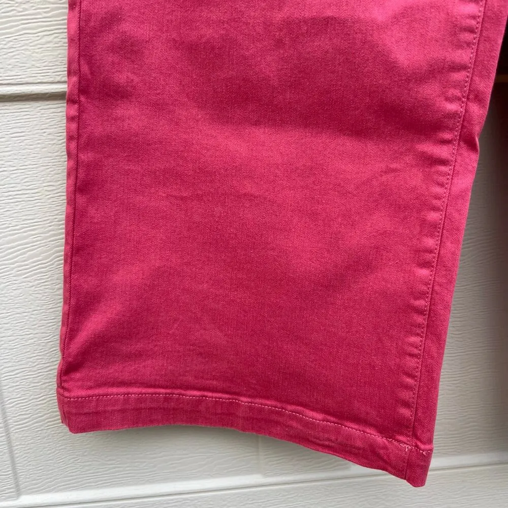 NYDJ Teresa Wide Leg Ankle Jean Lift Tuck Slate Rose Pink Plus Size 14 EUC - Image 5