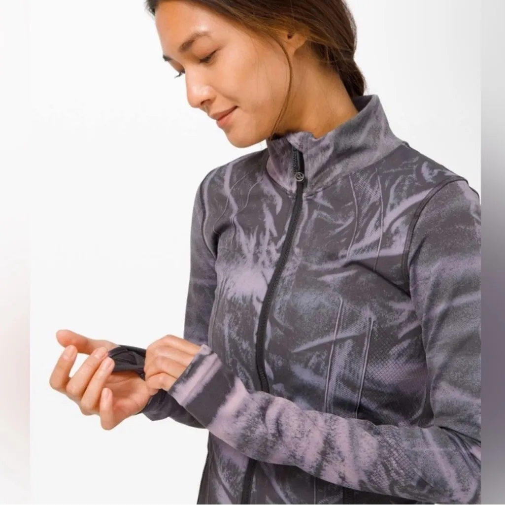 Lululemon Ebb to Street Define Jacket 2 Stone Wash Graphite Grey Pink Purple - Image 13