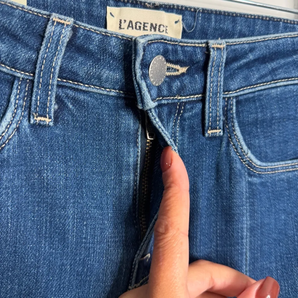 NWT L’agence Jyothi High Rise Split Ankle In Durango Medium Wash Size 24 - Image 8