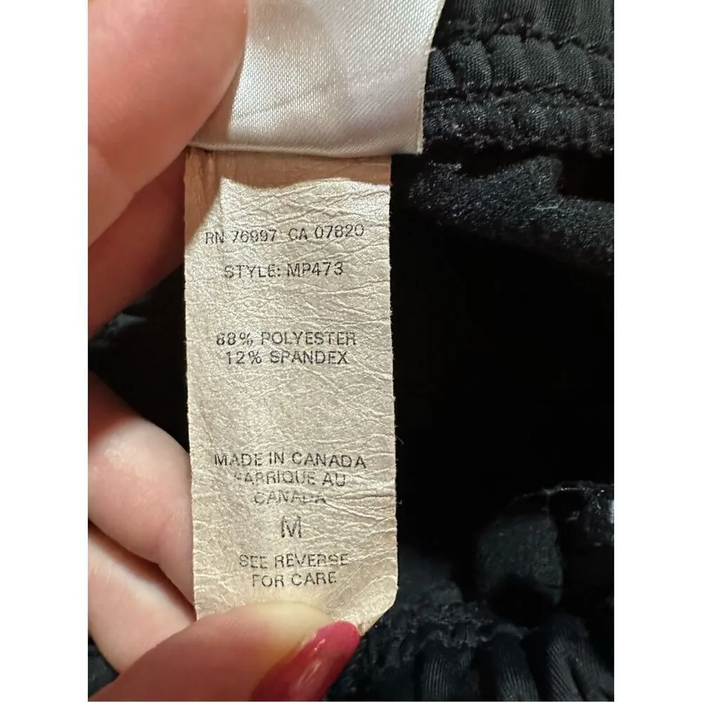 Brooks womens pull on track running black pants sz M - Image 7