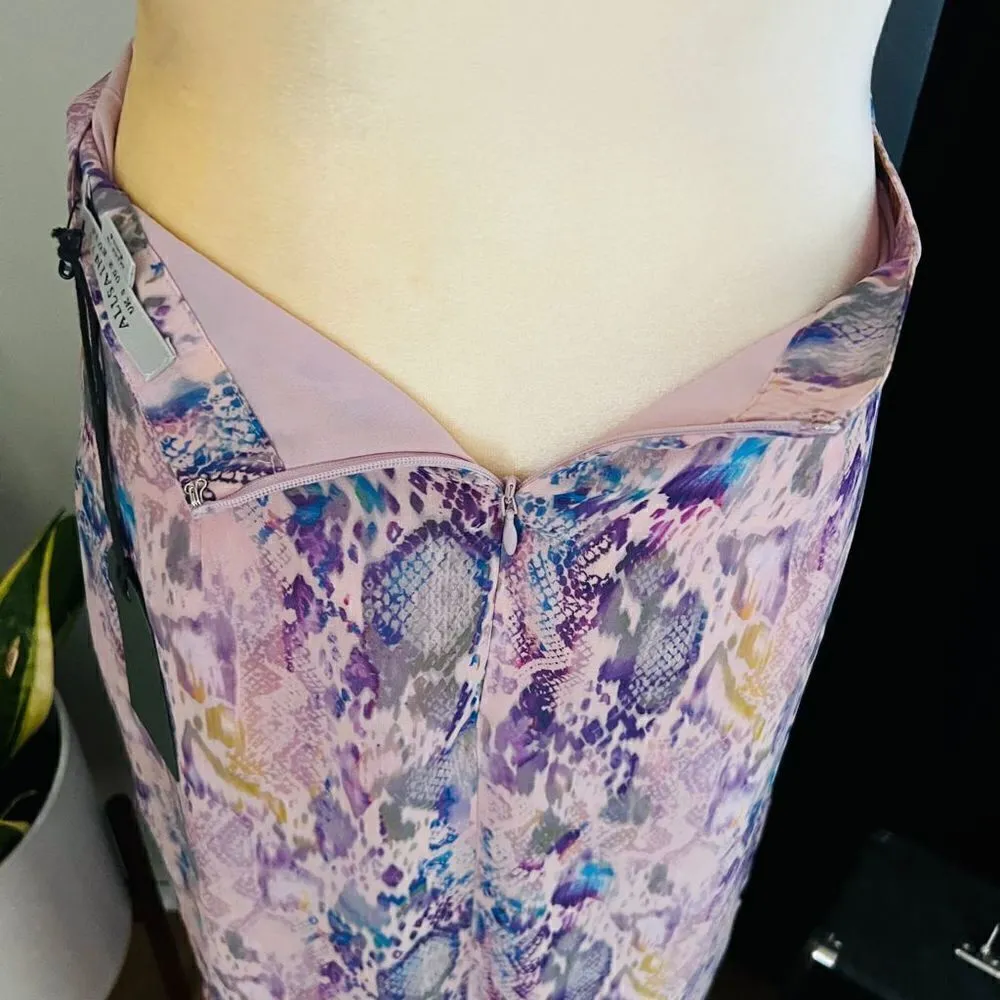 All Saints Rhea Masala Midi Skirt, Mink Pink,‎ Summer Lightweight, Size 2, NWT - Image 9