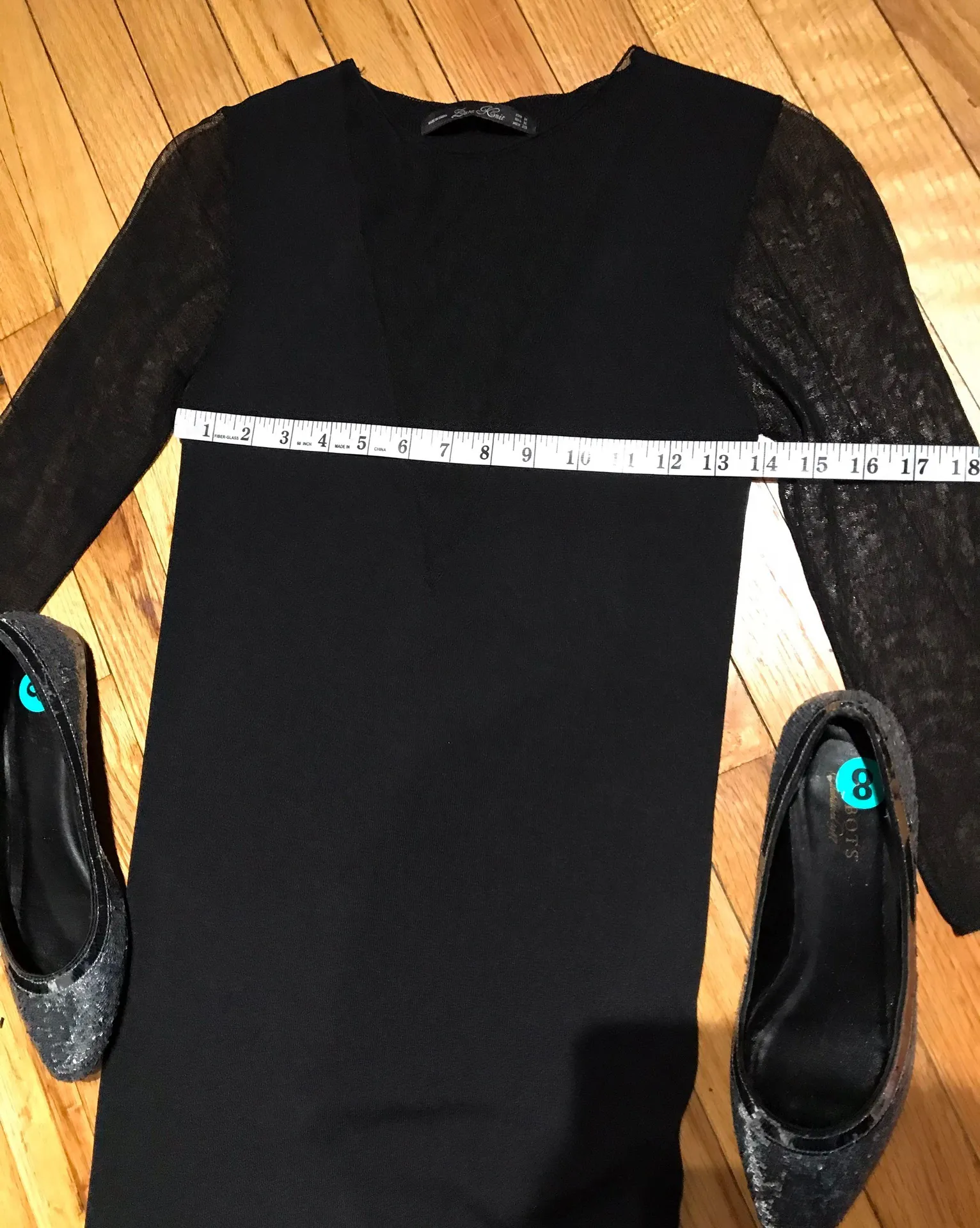 Knit Sweater Dress Sheer Neck & Sleeve Fit Shift Sheath Whimsgoth  - Image 7